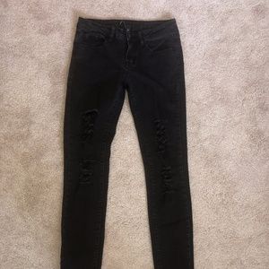 Low Rise Black Denim Jeans